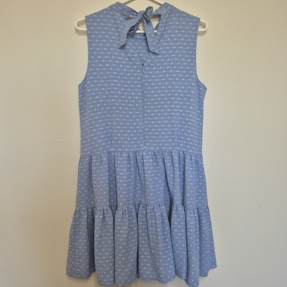 🍁Calvin Klein Women’s Blue Sleeveless Tiered Midi Dress – Size 10 - Picture 5 of 6